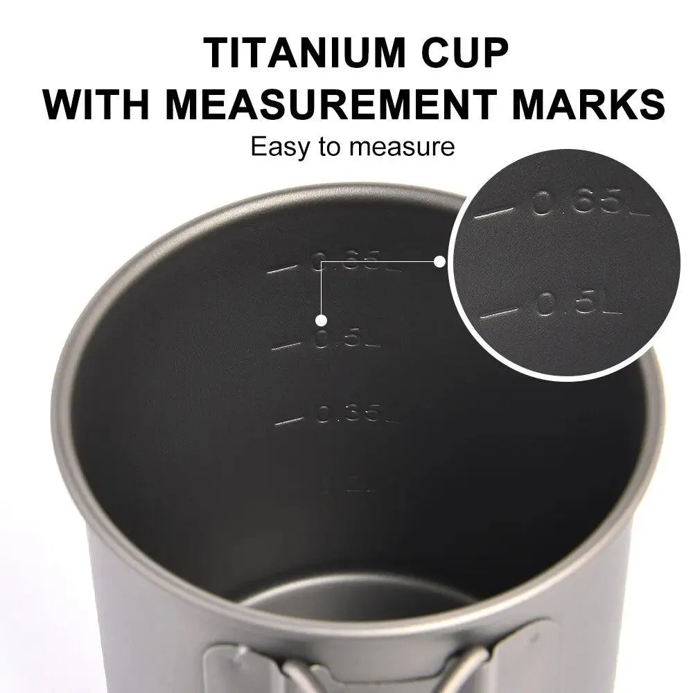 🏕️ Widesea Camping Mug | Titanium Cup for Outdoor Cooking & Travel | Picnic, Hiking, and Tourist Tableware 🍃