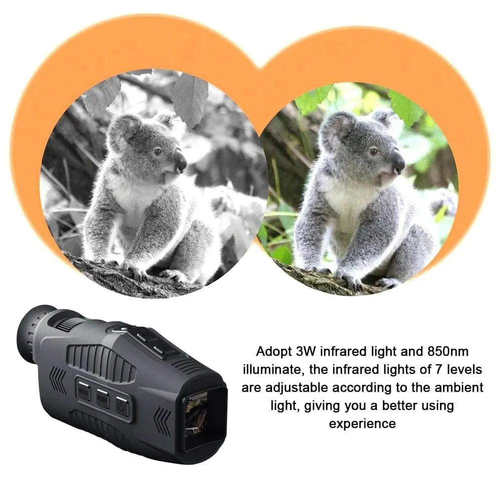 1080P Portable Monocular Infrared Night-Visions Device Day Night Photo Video Taking 5X Digital Zoom 300M Full Dark Viewing