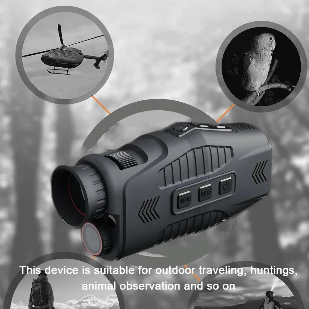 1080P Portable Monocular Infrared Night-Visions Device Day Night Photo Video Taking 5X Digital Zoom 300M Full Dark Viewing