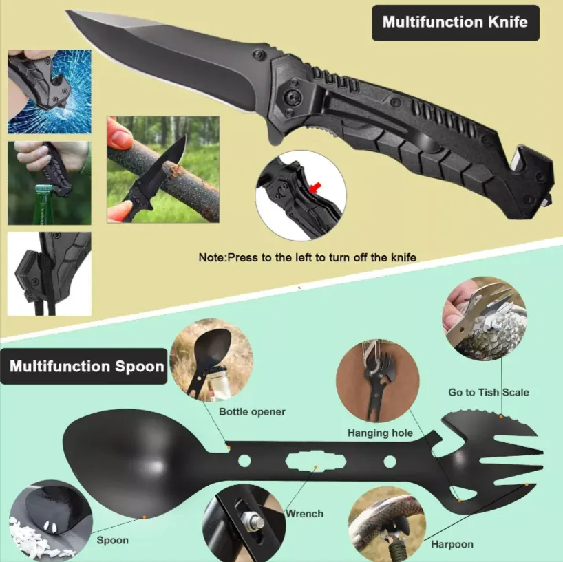 17-In-1 Outdoor Tactical Survival Camping Multi-Functional Kit