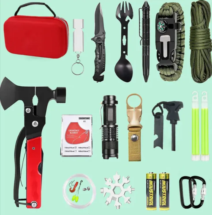 17-In-1 Outdoor Tactical Survival Camping Multi-Functional Kit