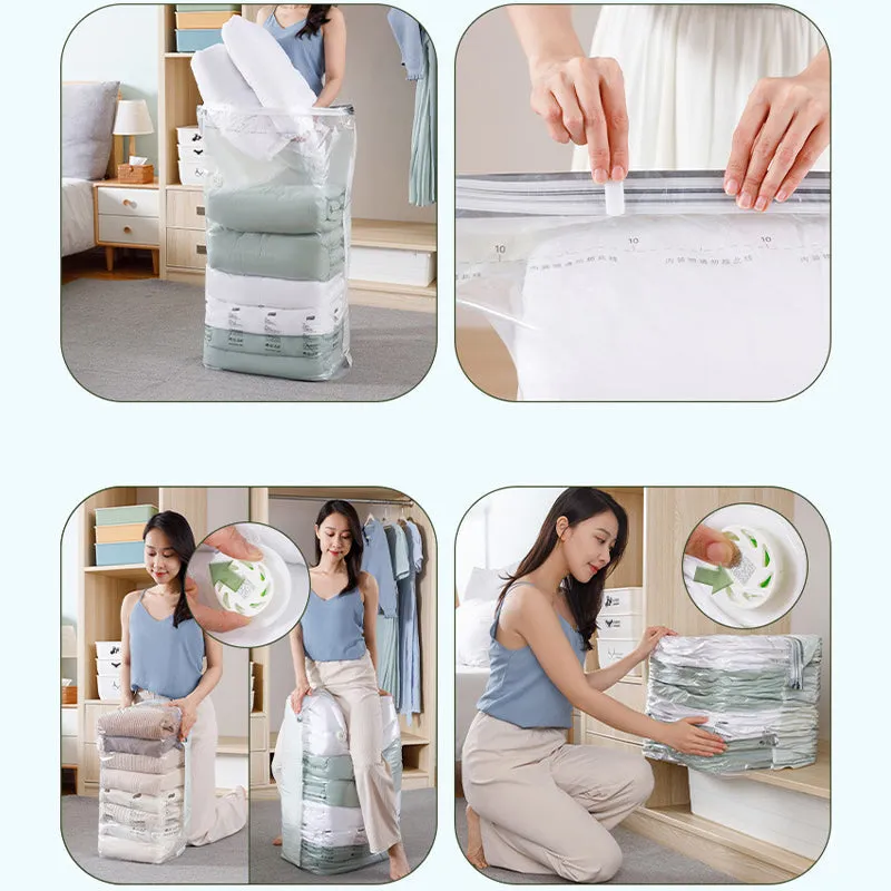 2024 Household EssentialsReusable Vacuum-Free Compression Storage Bags
