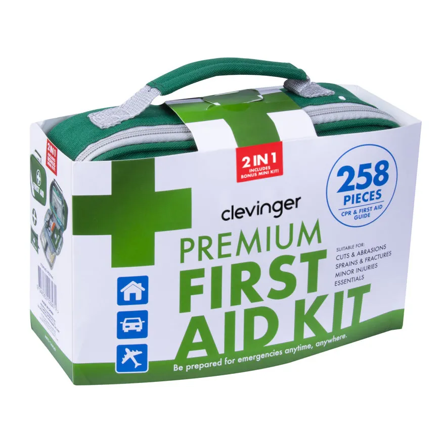 258pcs | PREMIUM FIRST AID KIT | Medical Travel Set | Emergency Family Safety | Office