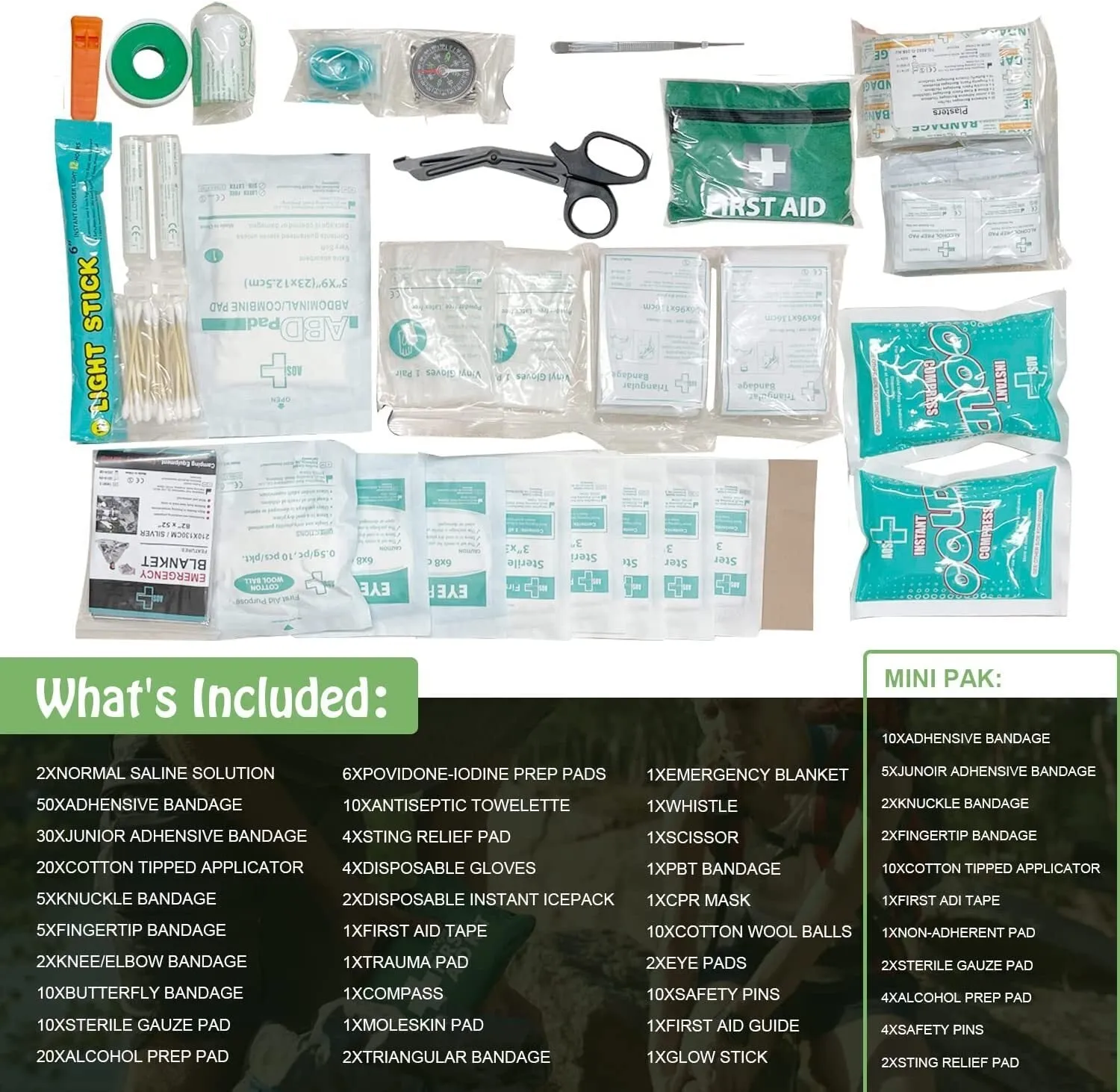 2x 258pcs Premium First Aid Kit Medical Travel Set | Emergency Family Safety