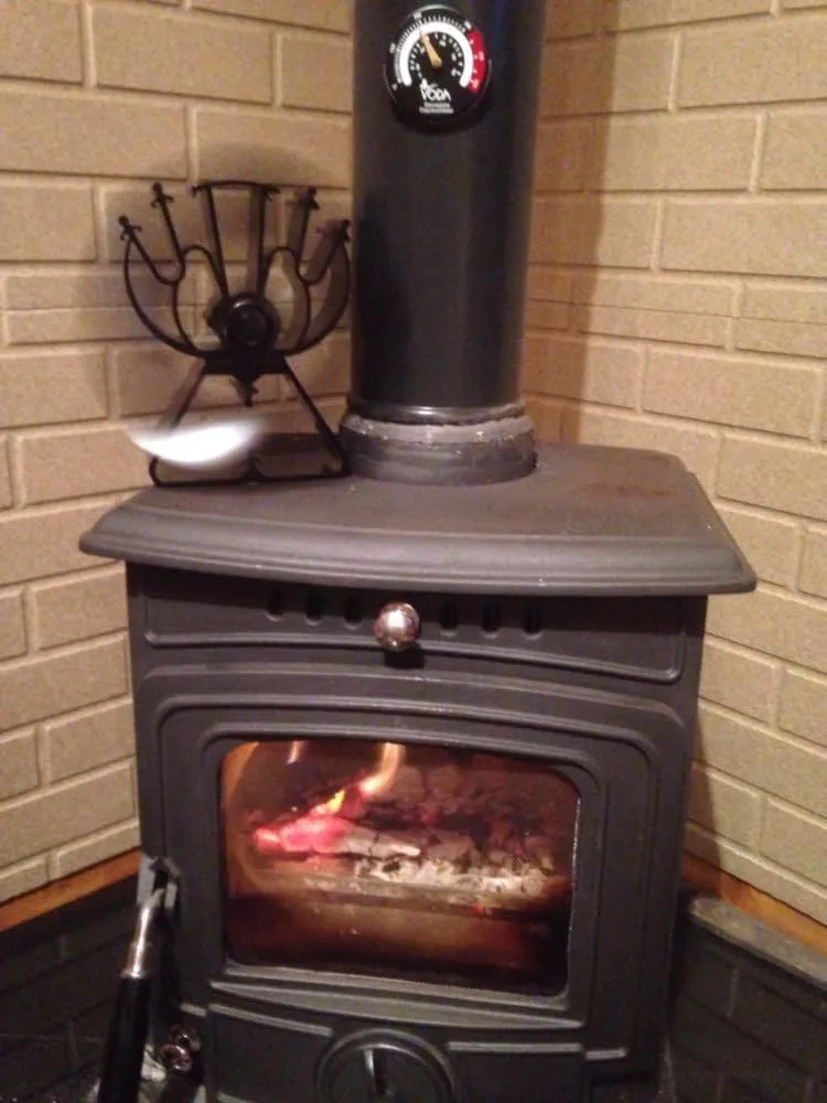 4-Blade Heat Powered Stove Fan for Wood/Log Burner/Fireplace Increases 80% More Warm air Than 2 Blade Fan