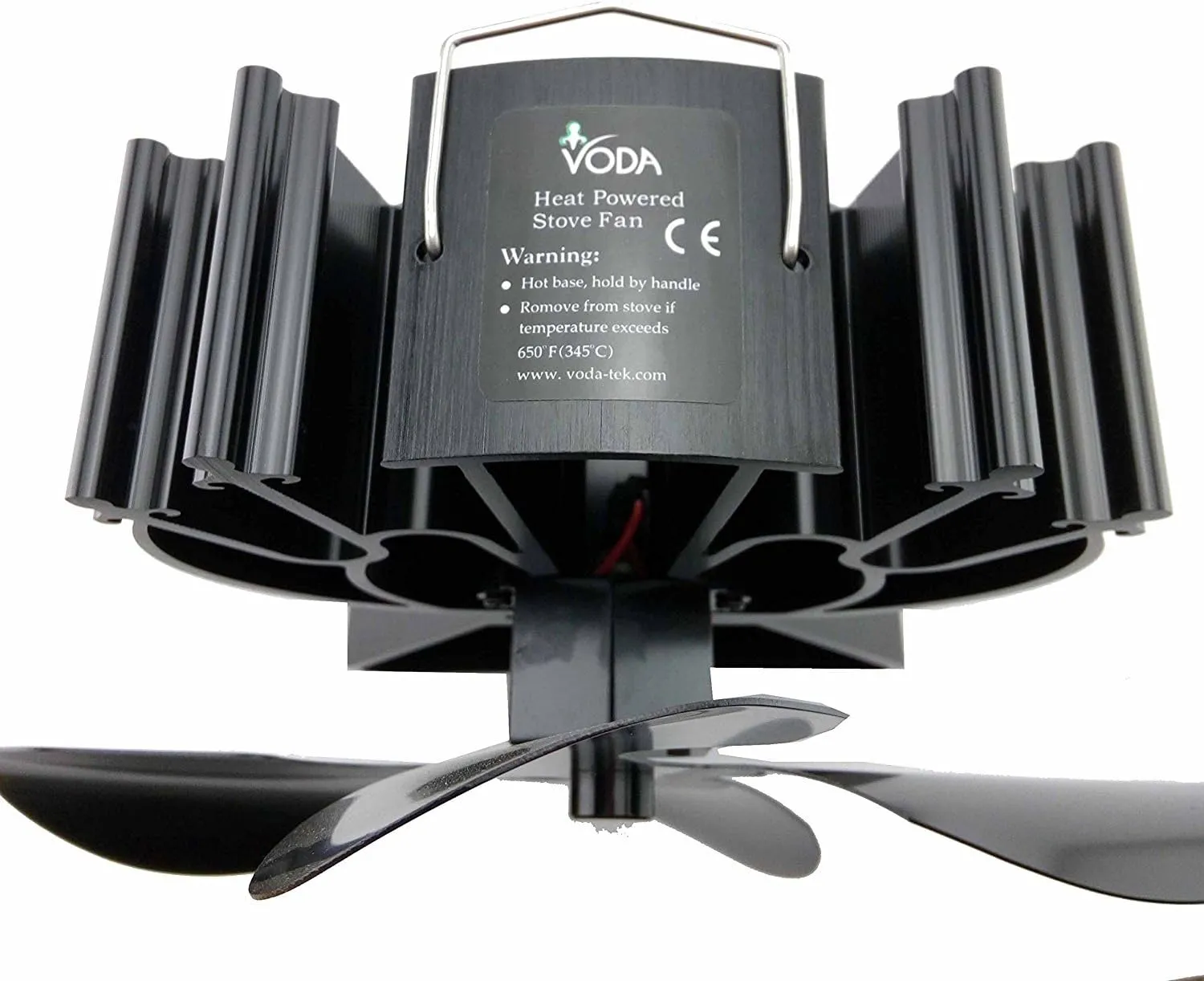4-Blade Heat Powered Stove Fan for Wood/Log Burner/Fireplace Increases 80% More Warm air Than 2 Blade Fan