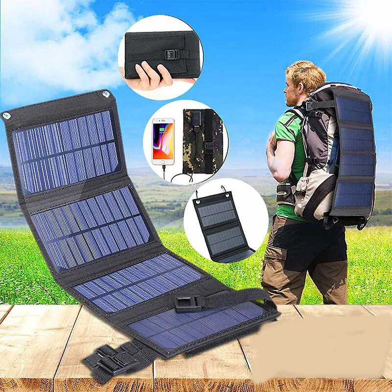 4 Folding Portable Solar Power Package Jg-28W