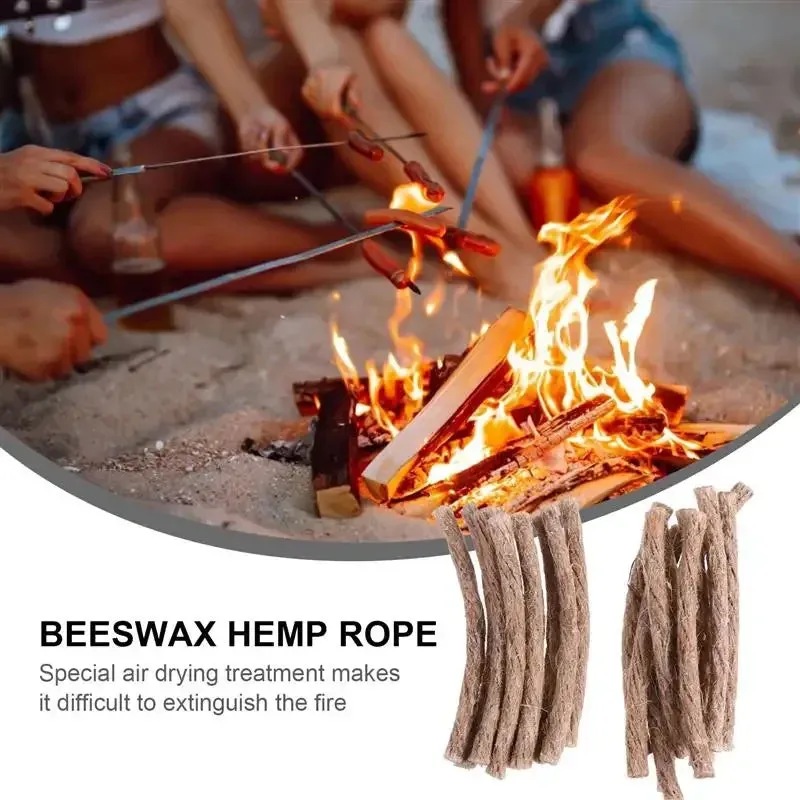 7.5CM Of Outdoor Camping Picnic Barbecue Supplies Igniter Igniter Rope Beeswax Hemp Rope Fire Tools Survival Equipment