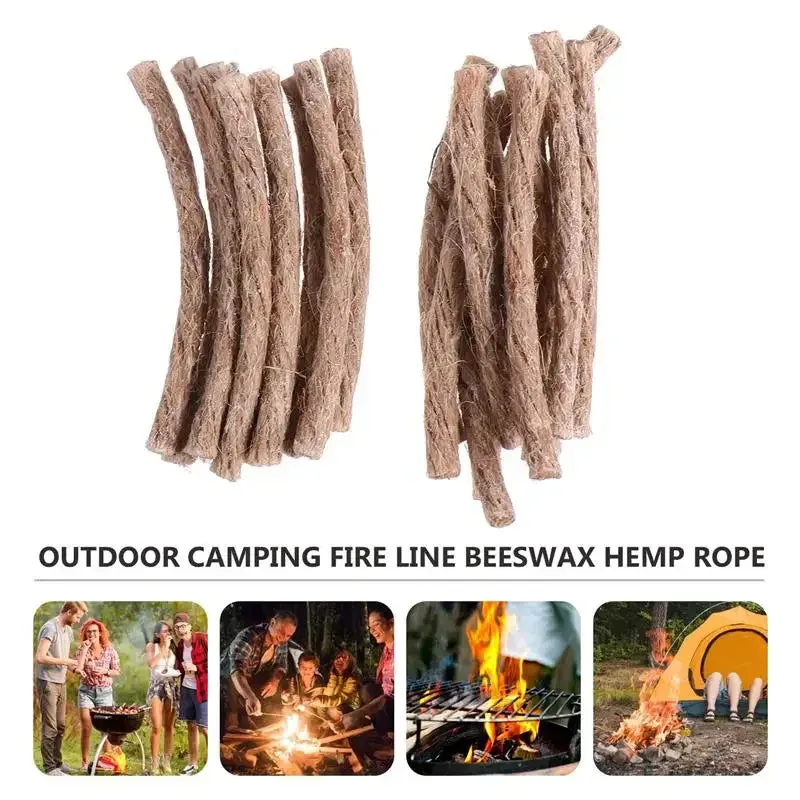 7.5CM Of Outdoor Camping Picnic Barbecue Supplies Igniter Igniter Rope Beeswax Hemp Rope Fire Tools Survival Equipment
