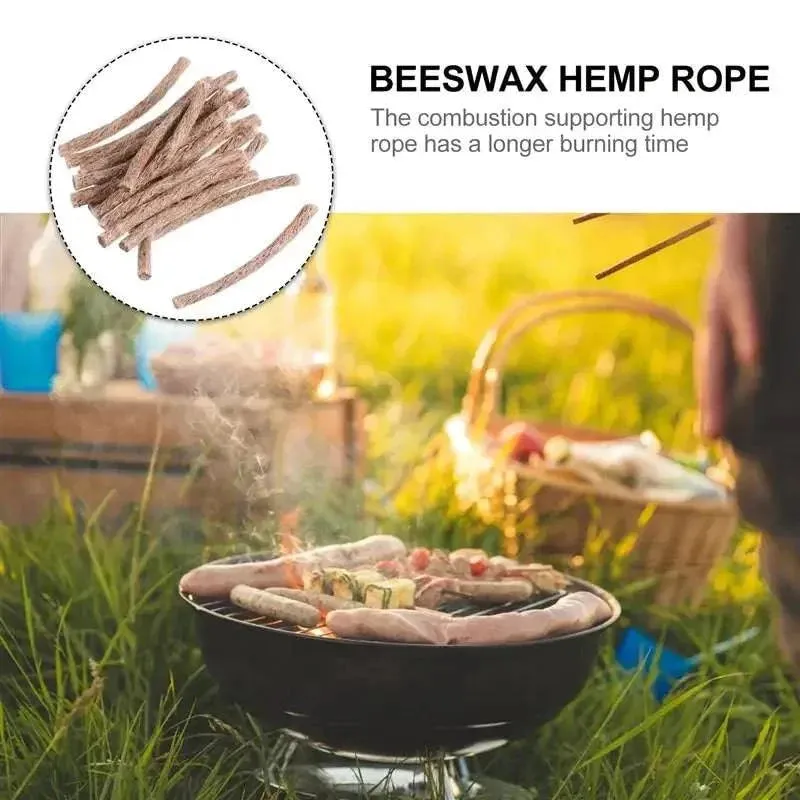 7.5CM Of Outdoor Camping Picnic Barbecue Supplies Igniter Igniter Rope Beeswax Hemp Rope Fire Tools Survival Equipment