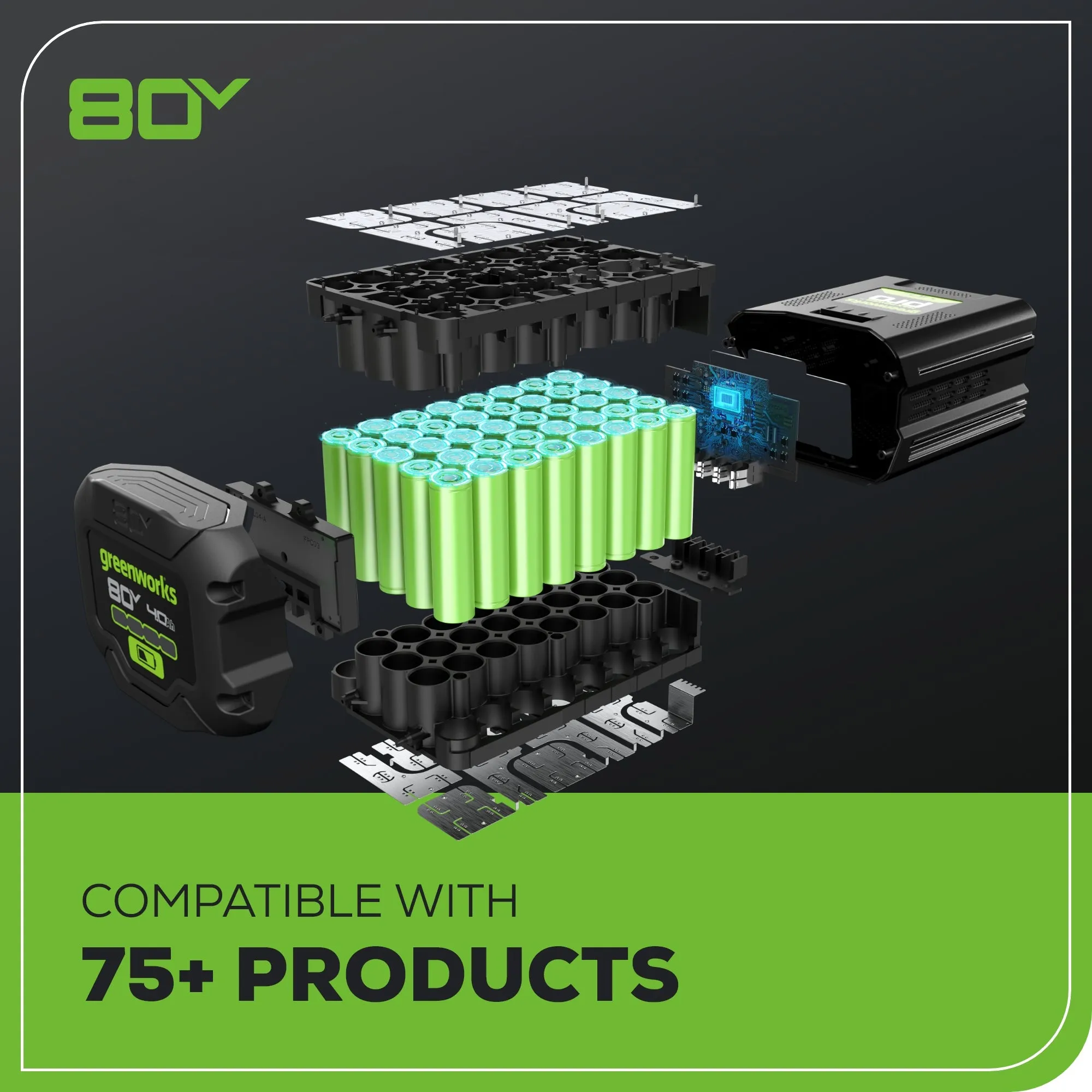 80V Cordless Battery 300 Watt Power Inverter (Tool Only)