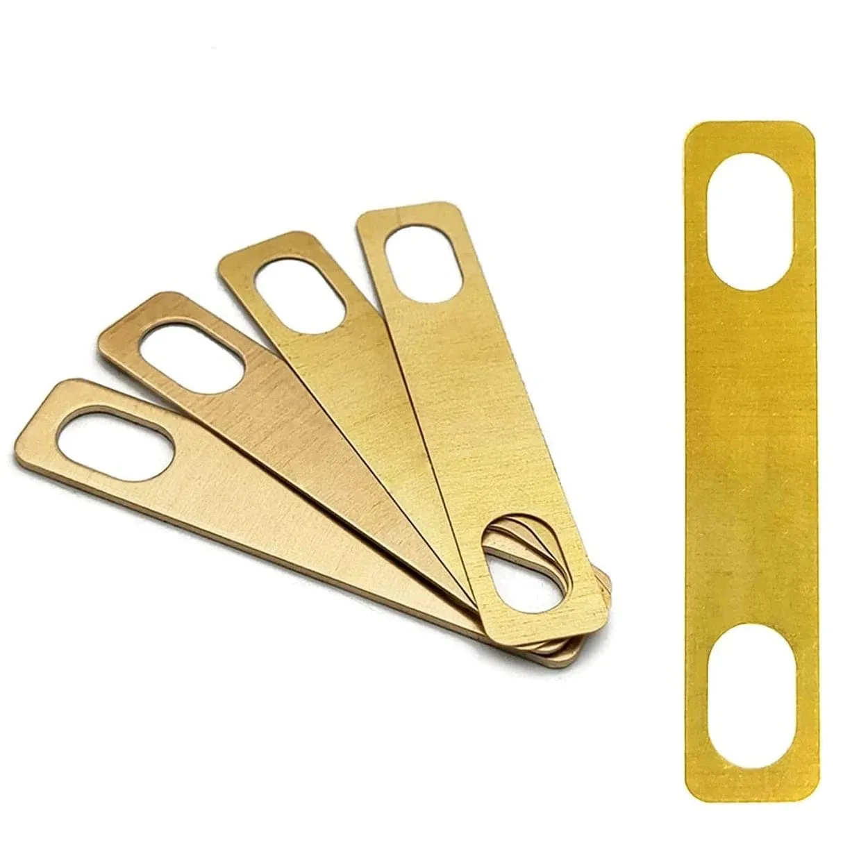 8pcs Guitar Neck Shims 0.2/0.5/1mm Thickness Brass Shims Set Connection Neck Plate Bolt-on Neck Repair Luthier Tool Guitar Bass
