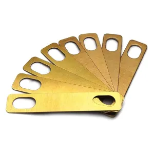 8pcs Guitar Neck Shims 0.2/0.5/1mm Thickness Brass Shims Set Connection Neck Plate Bolt-on Neck Repair Luthier Tool Guitar Bass