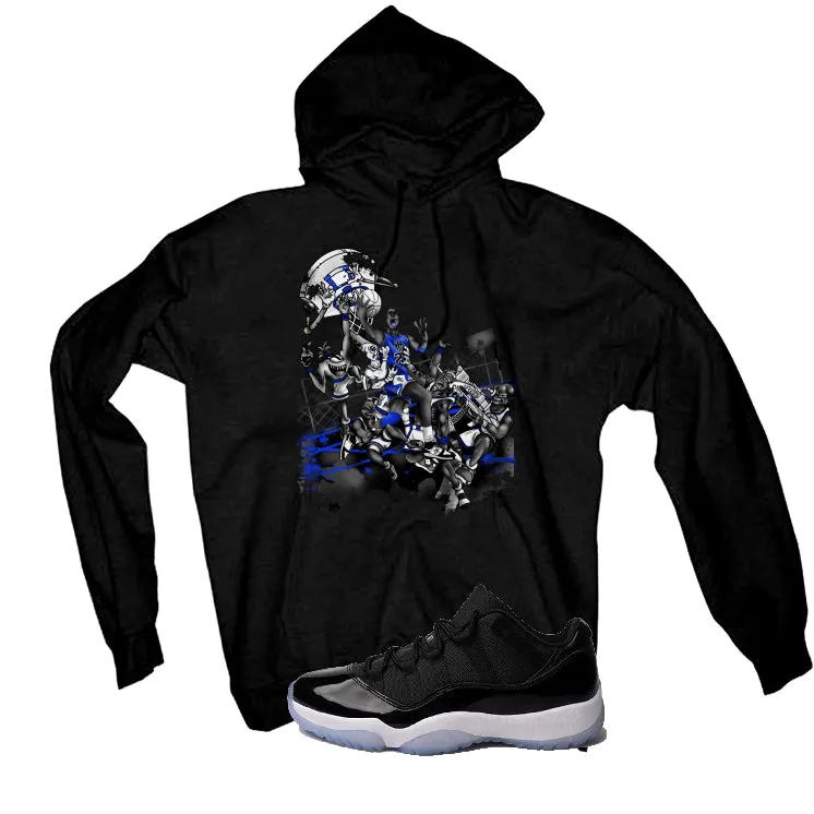 Air Jordan 11 Low “Space Jam” | illcurrency Black T-Shirt (Alien Attack)