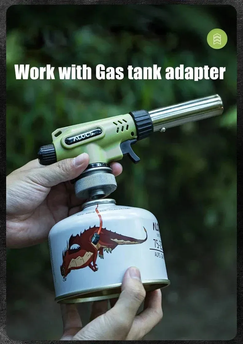ALOCS Gas Butane Torch Flame Refillable Kitchen Lighter Burner Fire Starter for BBQ Cooking Baking Camping