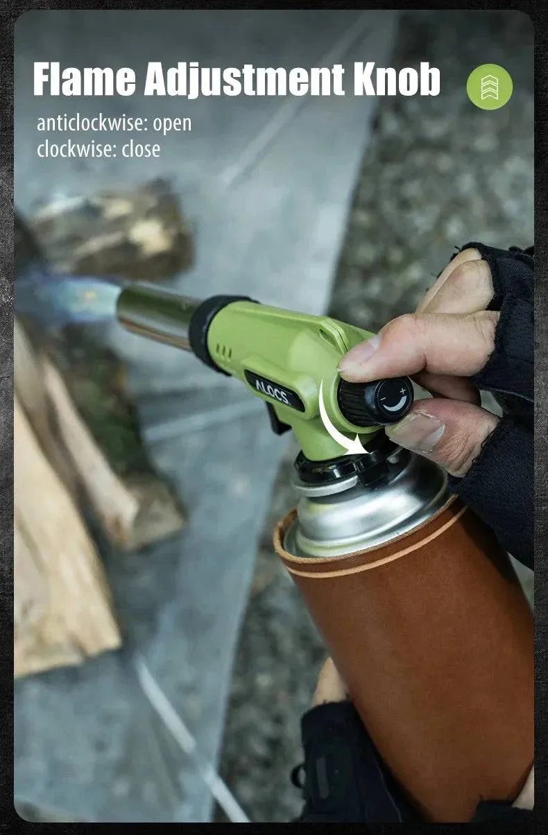 ALOCS Gas Butane Torch Flame Refillable Kitchen Lighter Burner Fire Starter for BBQ Cooking Baking Camping