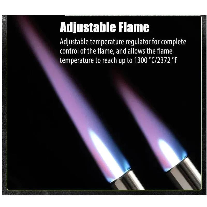 ALOCS Gas Butane Torch Flame Refillable Kitchen Lighter Burner Fire Starter for BBQ Cooking Baking Camping