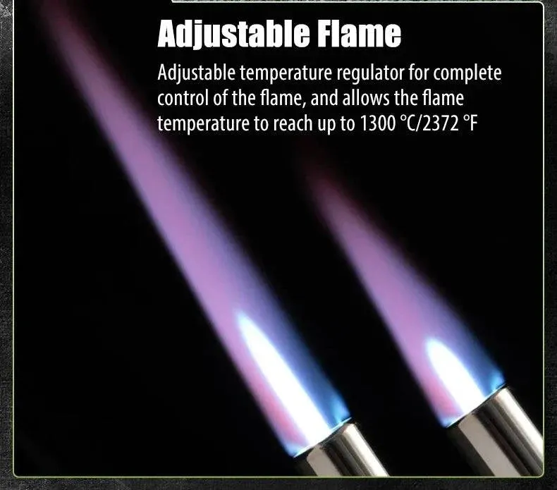 ALOCS Gas Butane Torch Flame Refillable Kitchen Lighter Burner Fire Starter for BBQ Cooking Baking Camping