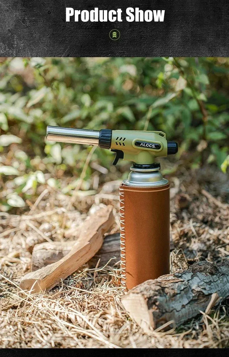 ALOCS Gas Butane Torch Flame Refillable Kitchen Lighter Burner Fire Starter for BBQ Cooking Baking Camping