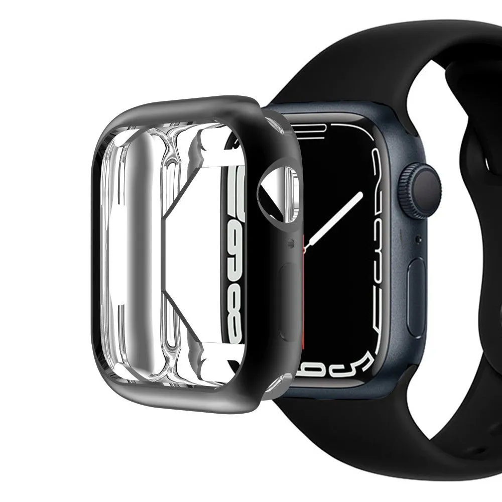 Apple Watch (45mm) stylish TPU cover - Black