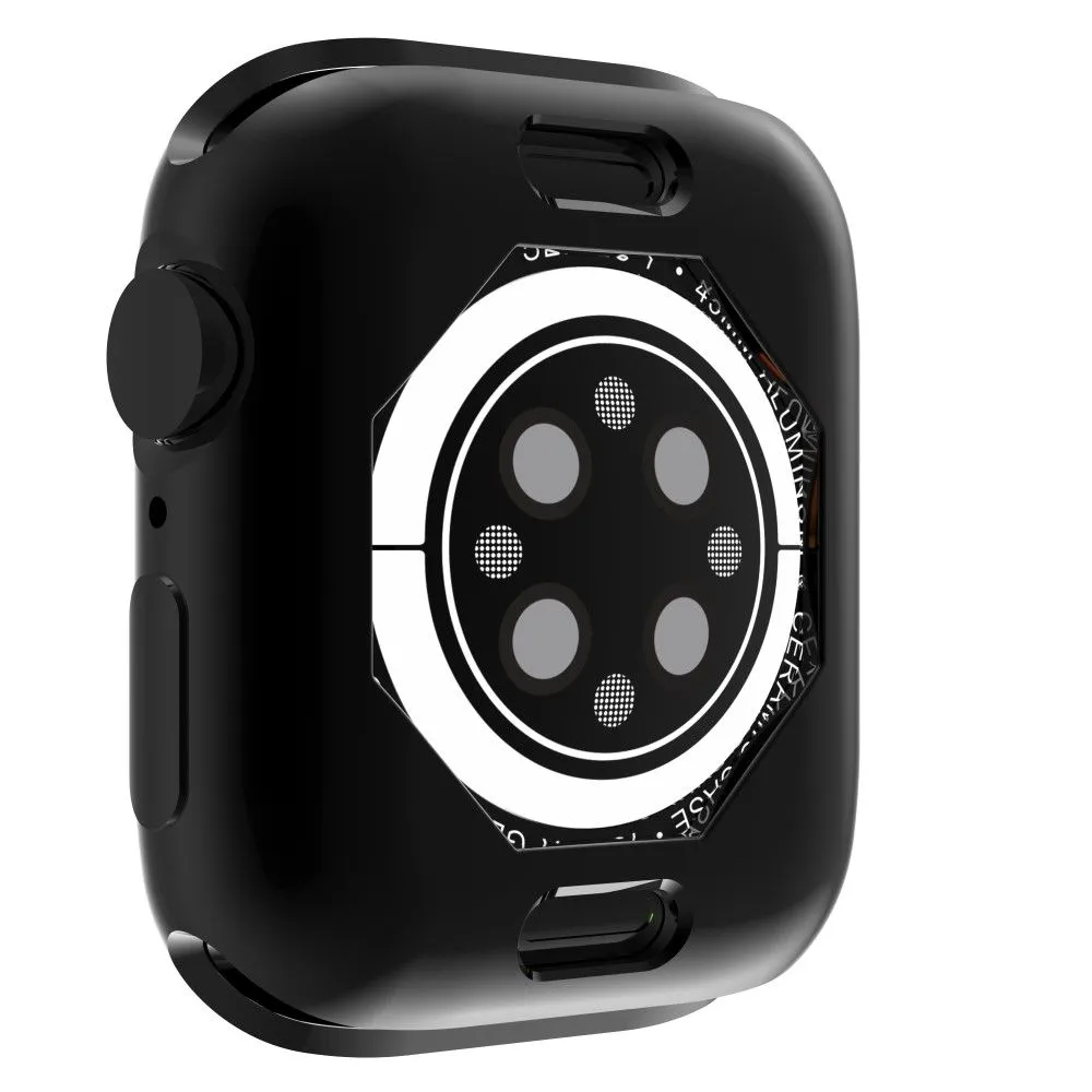 Apple Watch (45mm) stylish TPU cover - Black
