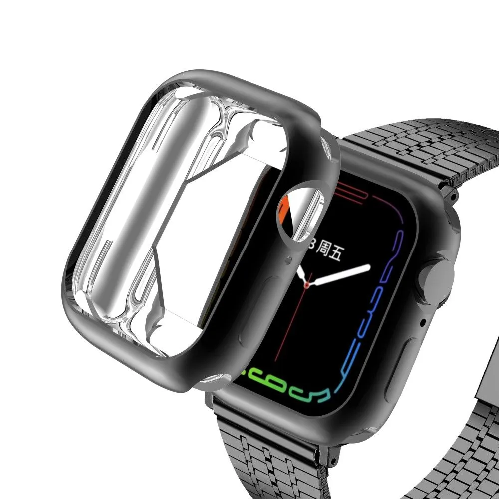 Apple Watch (45mm) stylish TPU cover - Black