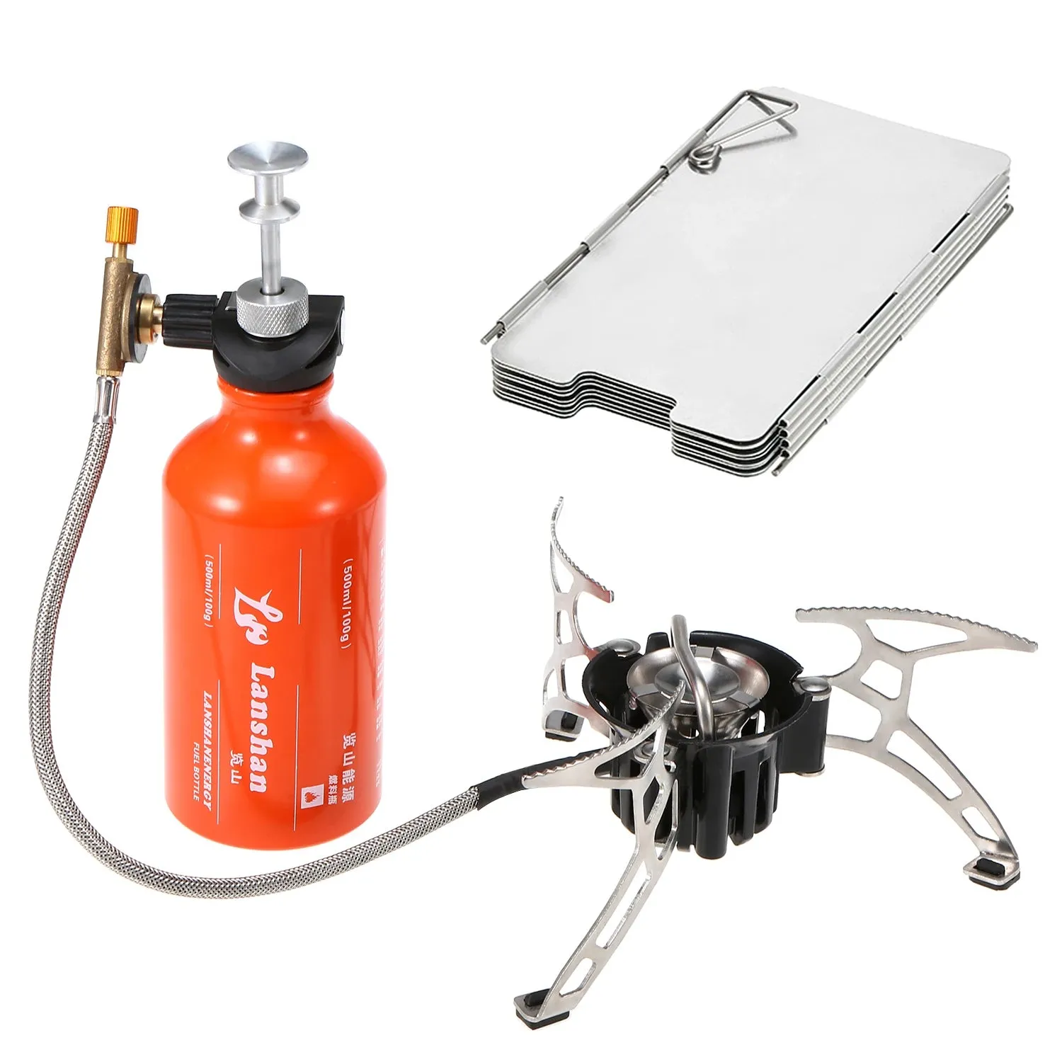 Camping Multi Fuel Stove Preheating Oil/Gas Outdoor Camping Stove Cooker Picnic Cookout Hiking Equipment Gasoline Stove Burners