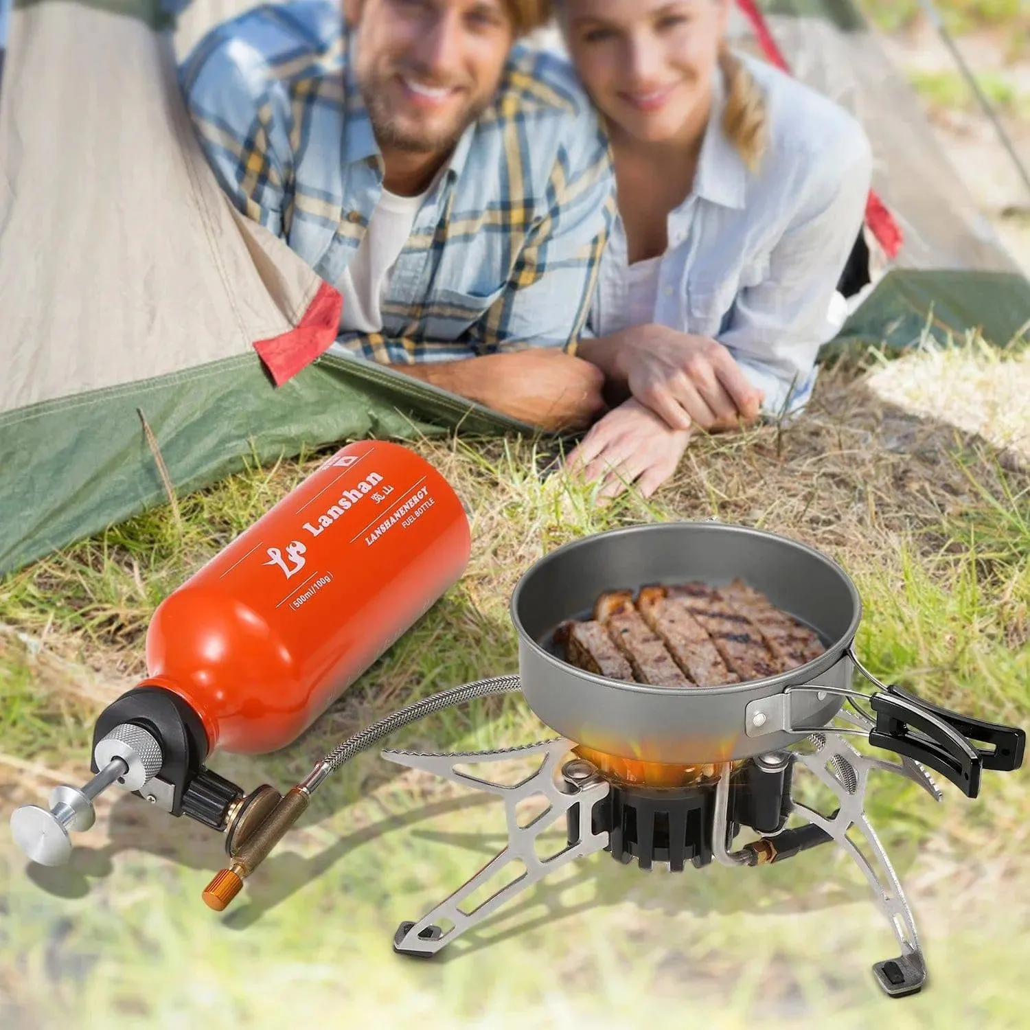 Camping Multi Fuel Stove Preheating Oil/Gas Outdoor Camping Stove Cooker Picnic Cookout Hiking Equipment Gasoline Stove Burners
