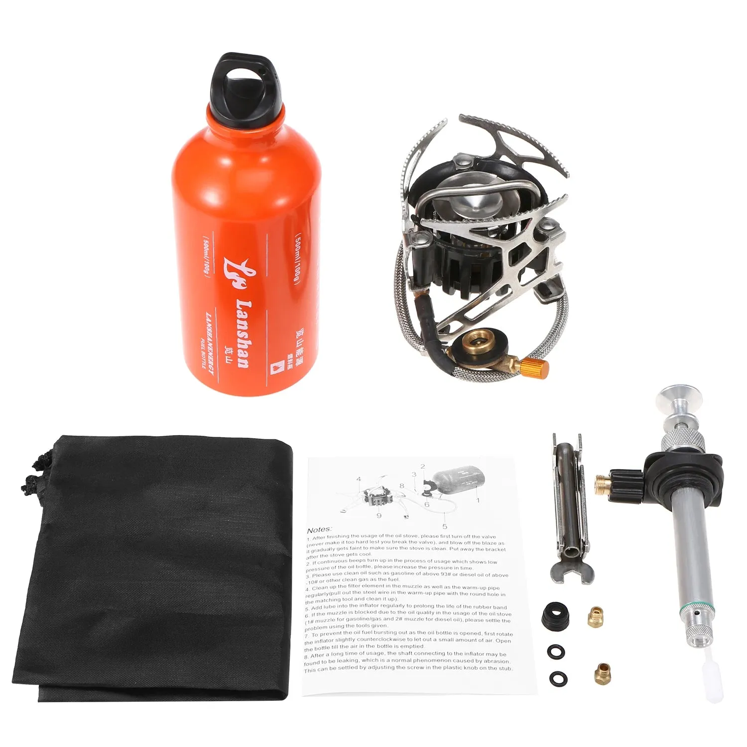 Camping Multi Fuel Stove Preheating Oil/Gas Outdoor Camping Stove Cooker Picnic Cookout Hiking Equipment Gasoline Stove Burners