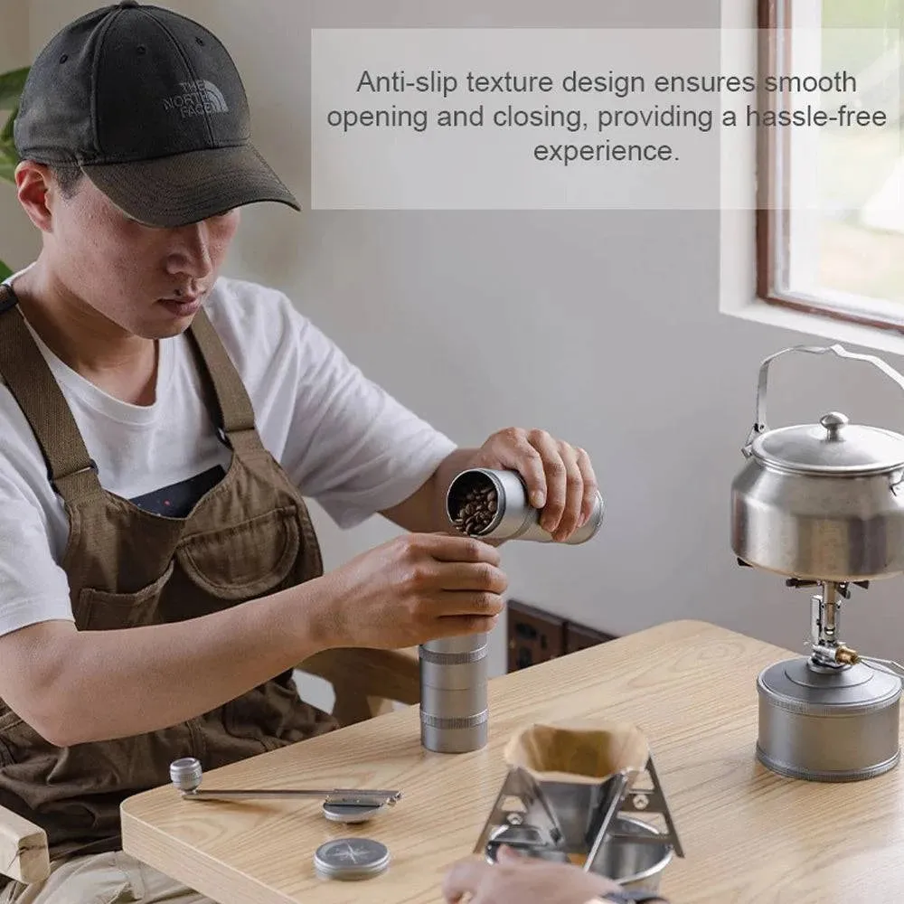 Coffee Can Outdoor Camping Aluminum Alloy Coffee Bean Tea-leaves Storage Bottle Seal-ed Layered Storage Jar for Coffee and Tea
