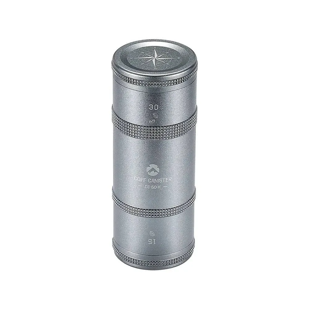 Coffee Can Outdoor Camping Aluminum Alloy Coffee Bean Tea-leaves Storage Bottle Seal-ed Layered Storage Jar for Coffee and Tea