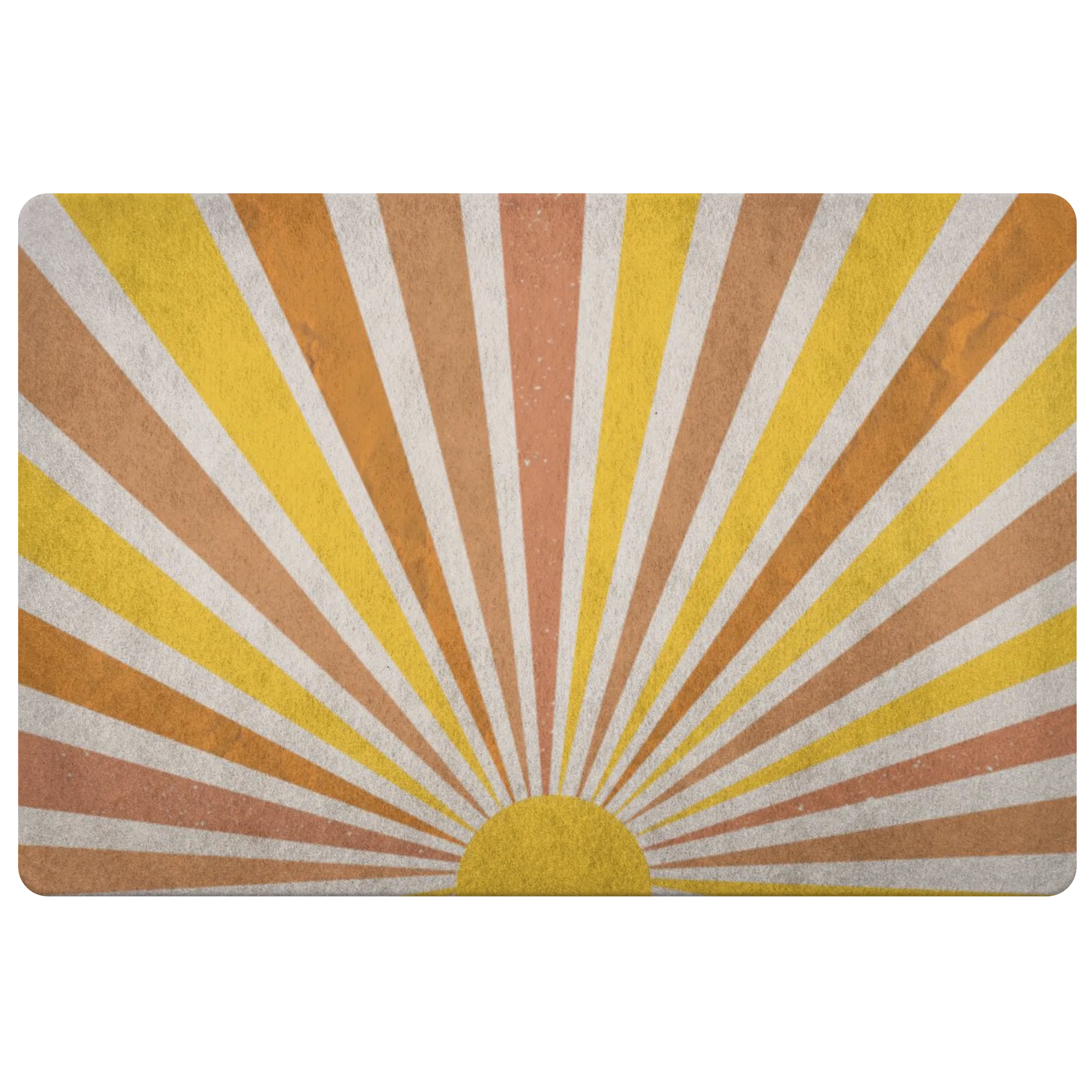 Door Mat Retro Sunshine Door Mat, Indoor Outdoor Lightweight