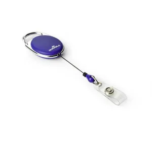 Durable Badge Reel Style With Snap Button Strap Dark Blue