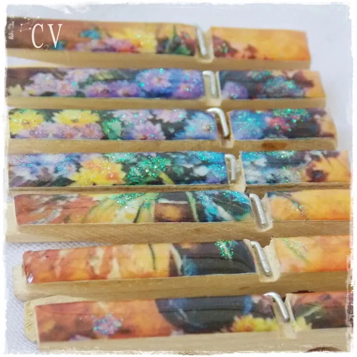 Floral Wooden Bookmarks