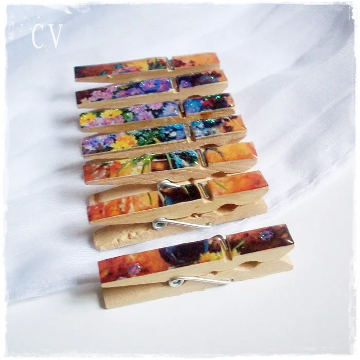 Floral Wooden Bookmarks