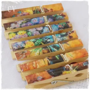 Floral Wooden Bookmarks