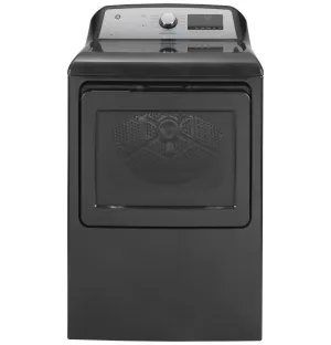 GE® 7.4 cu. ft. Capacity Smart aluminized alloy drum Electric Dryer with Sanitize Cycle and Sensor Dry