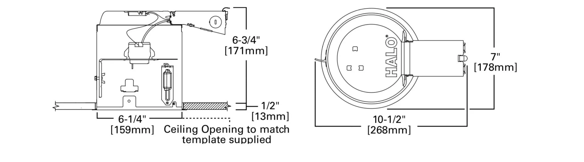 HALO E7RICAT 6" IC Air-Tite Remodel Housing 120V