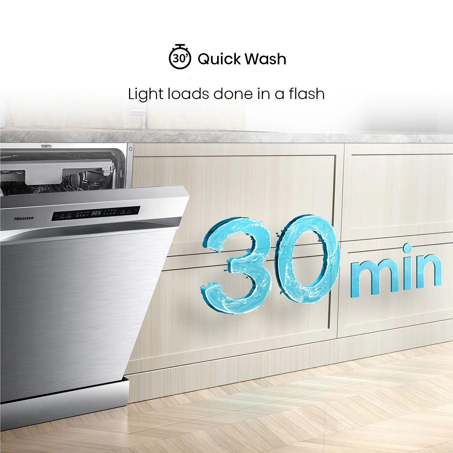 Hisense HSCE14FS 14-Place Setting Freestanding Dishwasher (Stainless Steel)