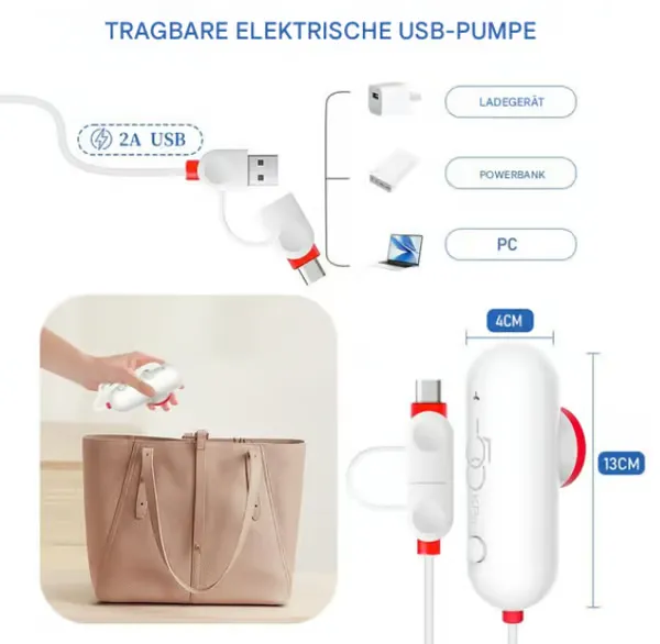  Hot Sale 50% OFF 6-Pack USB Electric Vacuum Compression Bags  Save Space, Travel Light!