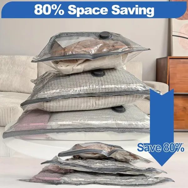 Hot Sale 50% OFF 6-Pack USB Electric Vacuum Compression Bags  Save Space, Travel Light!