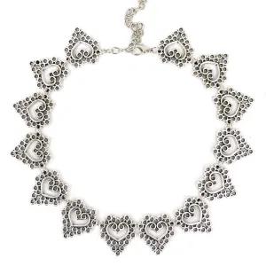 Joker & Witch Mandala inspired Silver Heart Choker for women