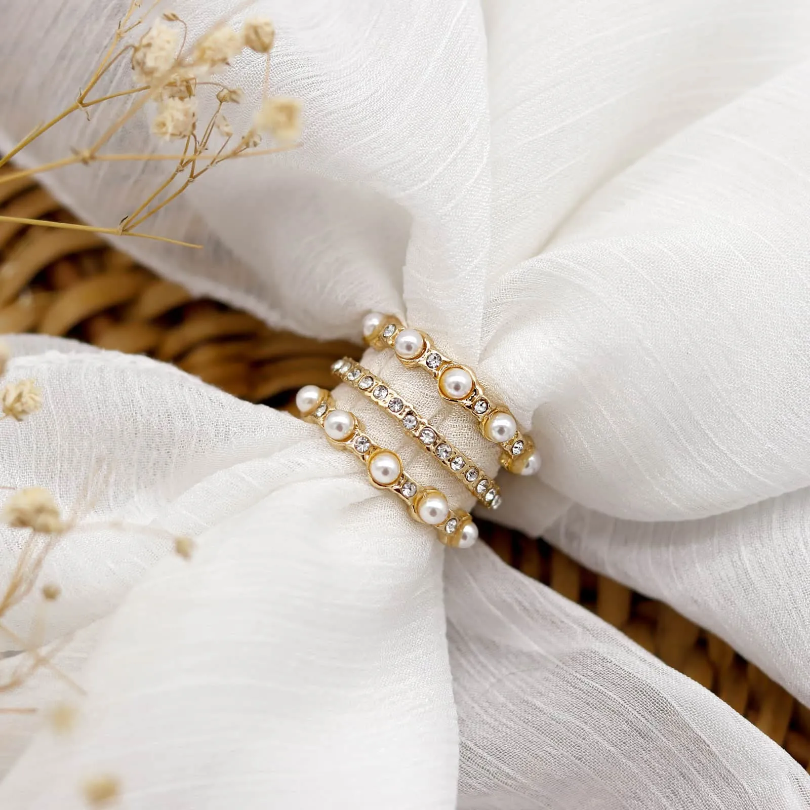 Joker & Witch Pearlaceous Gold Ring for Women