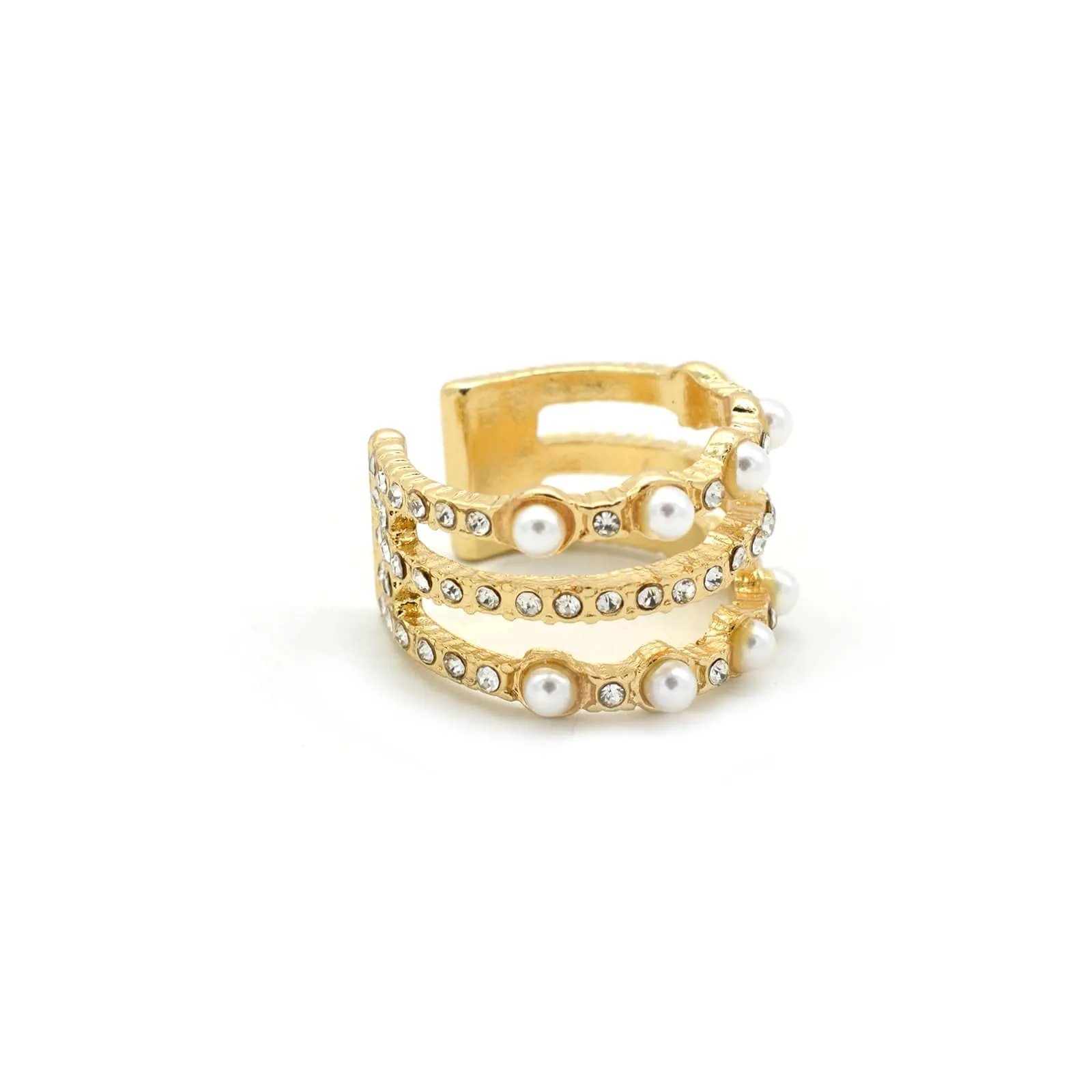 Joker & Witch Pearlaceous Gold Ring for Women
