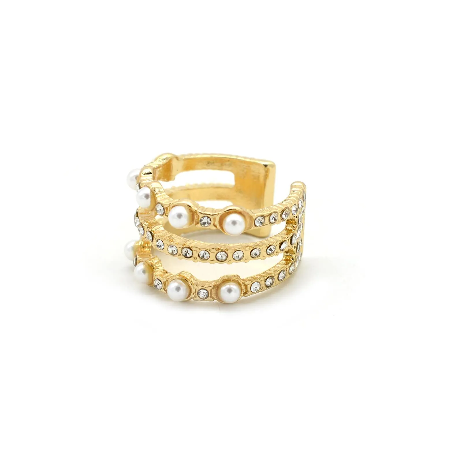 Joker & Witch Pearlaceous Gold Ring for Women