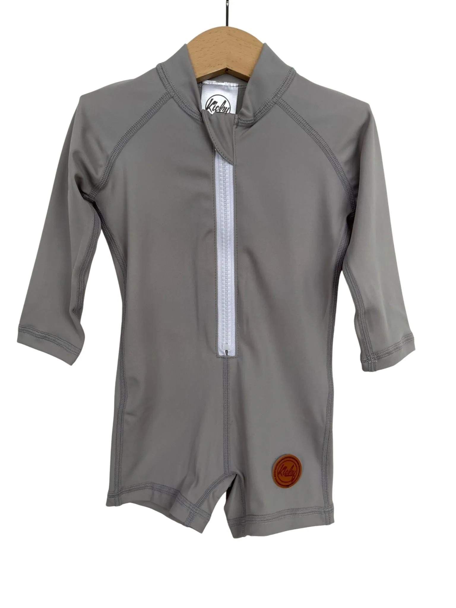 Kicky Swim - One Piece Rashguard Suit | Ash Grey