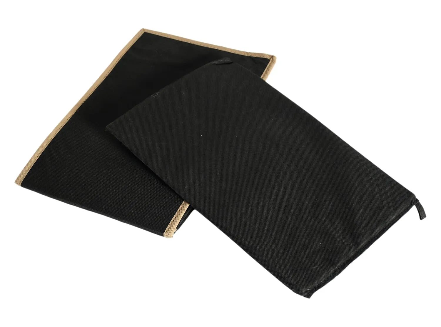 Kuber Industries Non-Woven Foldable Shirt Stacker/Wardrobe Organizer For Shirts, Sarees, Lehengas With Handle & Lid (Black)