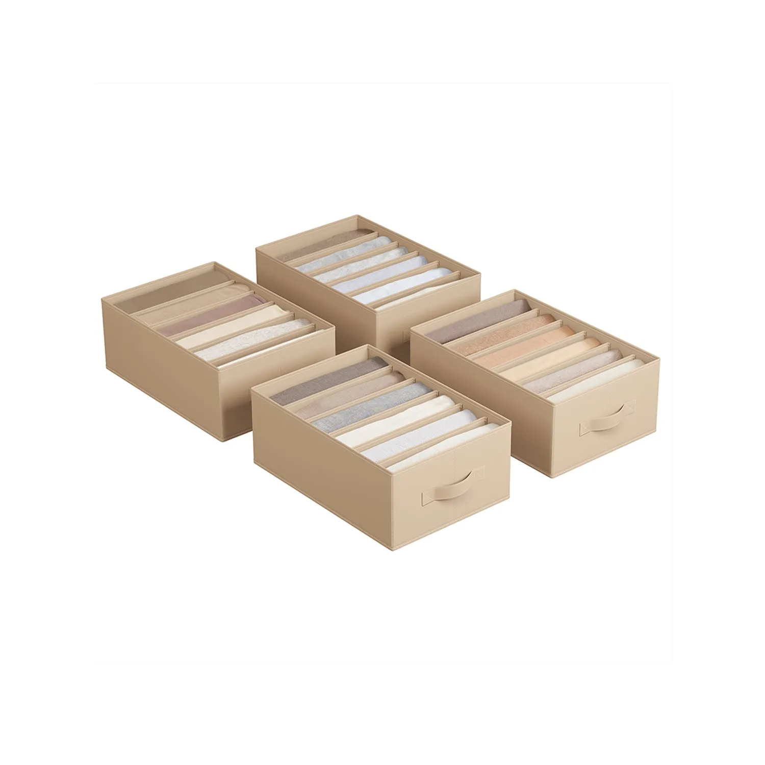 Large 6-Compartment Foldable Clothes Organizers