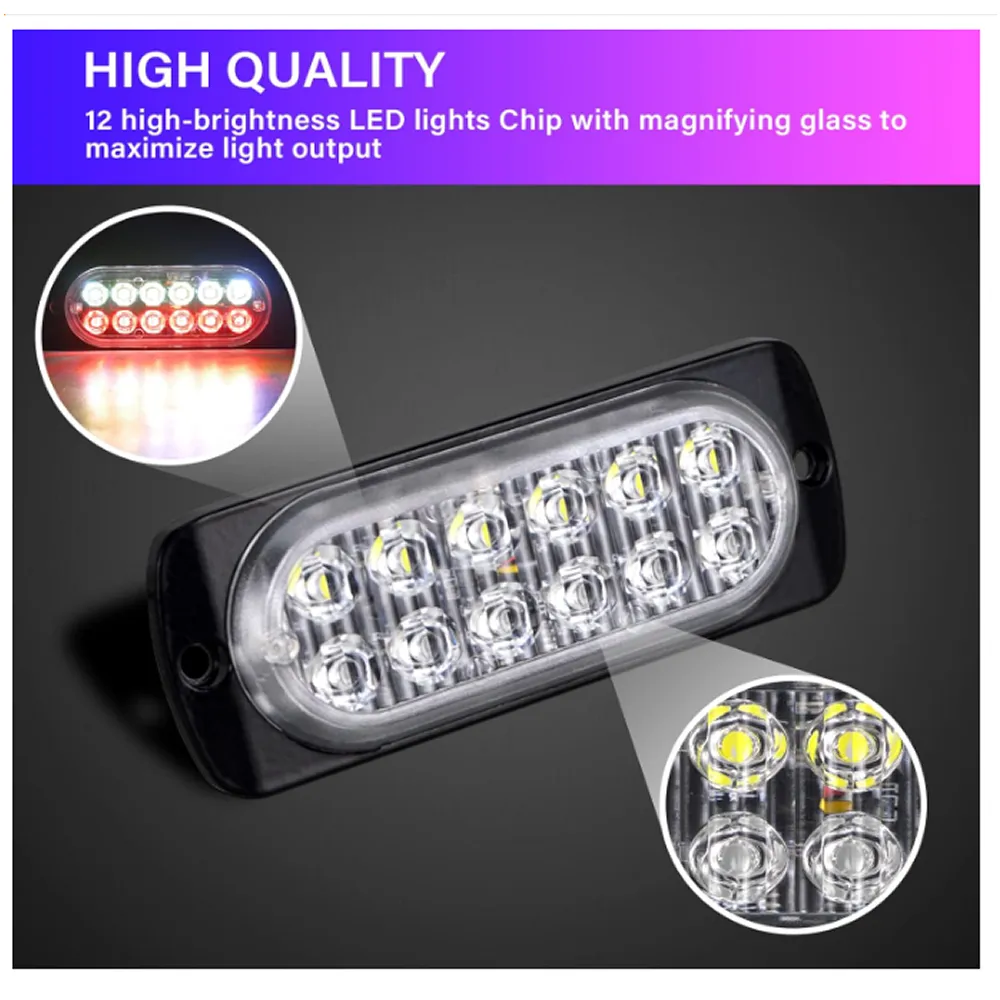 Led Super Bright Yellow Emergency Caution Strobe Light