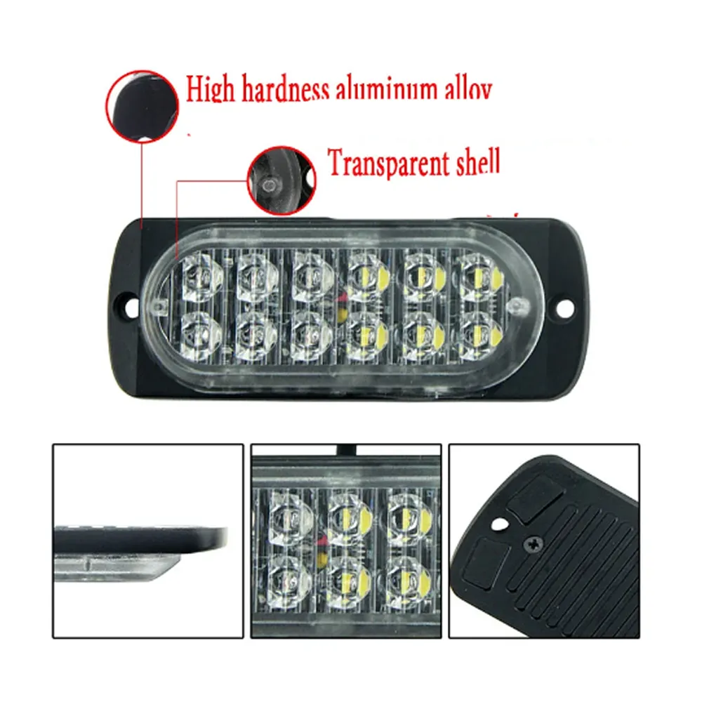 Led Super Bright Yellow Emergency Caution Strobe Light
